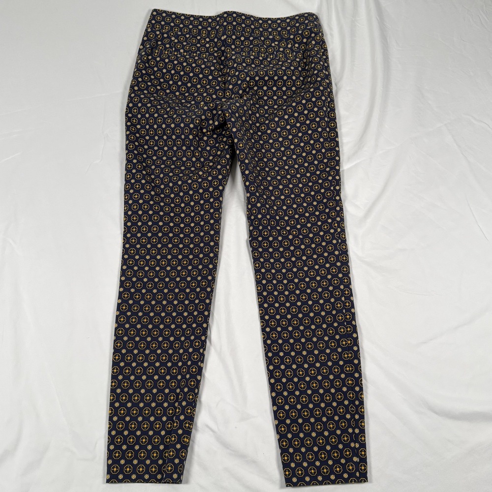 Talbots Essex Pants 2 Geometric Print Stretch Ankle Slim Career Workwear Office - Picture 6 of 12